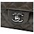 Borsa a tracolla Chanel Mini Rectangular Classic Metallic Caviar Single Flap Grigia Grigio - vista 6