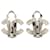 Orecchini a clip Chanel CC in ottone e strass argento - vista 2