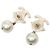 Orecchini Chanel CC placcati oro con smalto, perle finte e strass, chiusura a pressione D'oro - vista 2