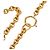 Collana con pendente Chanel CC placcata oro D'oro - vista 4