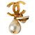 Orecchini a clip Chanel CC placcati in oro con perle sintetiche D'oro - vista 3