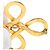 Spilla Chanel CC Placcata Oro con Nodo Infinito D'oro - vista 5