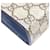 Pouch Gucci Medium Bicolor GG Supreme Blu - vista 9