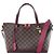 Borsa a mano 2Way Louis Vuitton Hyde Park Damier Ebene Marrone x Viola N41015 Porpora