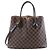 Borsa a mano 2Way Louis Vuitton Kensington Damier Ebene Marrone N41435 Beige