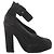 Kelly Hermès Talons à bride en cuir et daim HERMES en noir, taille 38 EU