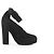 Kelly Hermès Talons à bride en cuir et daim HERMES en noir, taille 38 EU - vue 3