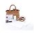 mala de mão 2Way Small em couro granulado macio com fivela Prada, Brown 1BA418 Marrom - vista 14