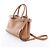 mala de mão 2Way Small em couro granulado macio com fivela Prada, Brown 1BA418 Marrom - vista 4