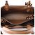 mala de mão 2Way Small em couro granulado macio com fivela Prada, Brown 1BA418 Marrom - vista 7