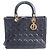 Borsa a mano 2Way Lady Dior Large in pelle Cannage di Christian Dior, Nero