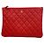 Borsa a Pochette Chanel Matelassé Rosso
