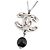 Collana Chanel 08P Coco Mark Nero Argento - vista 2