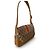 Borsa a tracolla Gucci GG Canvas e pelle nero beige - vista 5