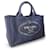 Borsa tote Prada Canapa blu e oro D'oro - vista 2