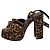 Saint Laurent Bianca Leopard Suede Platform Heels Sz.38 usato