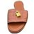 Sandali Carolina Herrera in pelle marrone con lucchetto