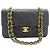 Chanel Vintage Classic Double Flap Quilted Lambskin Small Nero