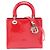 Borsa Christian Dior Lady Dior in vernice rossa Rosso - vista 2