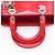 Borsa Christian Dior Lady Dior in vernice rossa Rosso - vista 4