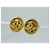 Chanel Vintage Round CC Clip-On Metal D'oro - vista 4