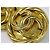 Chanel Vintage Round CC Clip-On Metal D'oro - vista 6