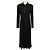 Autre Marque Rosetta Getty schwarzes Polo-Jersey-Midikleid mit langen Ärmeln