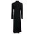 Autre Marque Rosetta Getty schwarzes Polo-Jersey-Midikleid mit langen Ärmeln - Ansicht 3