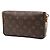 Borsa a tracolla Louis Vuitton Monogram Pochette Felicie Marrone - vista 2