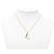 Collana con pendente Chanel CC placcata oro con cuore in strass, lucchetto e chiave D'oro - vista 6