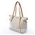 Borsa a tracolla Louis Vuitton Totally MM Damier Azur in Beige N51262 - vista 2