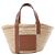 Borsa LOEWE Basket Medium in rafia x pelle Beige x Brown