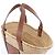 Borsa LOEWE Basket Medium in rafia x pelle Beige x Brown - vista 3