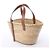 Borsa LOEWE Basket Medium in rafia x pelle Beige x Brown - vista 4