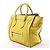 Céline Borsa a mano Celine Luggage Mini in pelle gialla Giallo - vista 2
