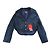 Diesel DE-ALI-S GIACCA Cropped Denim Jacke in Navy Blue, Größe XL Marineblau