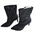 Botas Iro de cuero negro perforado