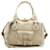 Chloé Paddington Handtasche Medium aus weißem Leder mit Fronttasche