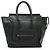 Luggage Céline Borsa satchel mini in pelle liscia nera Nero