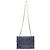 Timeless Chanel Vintage blaue gesteppte Leder-Schultertasche mit CC-Umschlagklappe und Kette - Ansicht 2