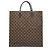 Louis Vuitton Borsa Shopping Sac Plat in Canvas Damier Ebene Marrone