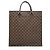 Louis Vuitton Borsa Shopping Sac Plat in Canvas Damier Ebene Marrone - vista 2