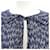 Top de seda Chanel Blanco Azul marino - vista 6