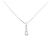 Autre Marque Collana in platino con tre diamanti Argento