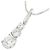 Autre Marque Collana in platino con tre diamanti Argento - vista 3