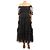 Needle & Thread Gestuftes Tüllkleid in Schwarz - size UK 8
