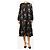 Céline Abito floreale in seta nera - size UK 8 Nero - vista 3