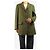 Autre Marque Blazer de tweed de lana verde - size UK 10 - vista 3