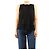 Giorgio Armani Top negro sin mangas con botones frontales - size UK 16