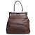 Giorgio Armani Borsa tote in pelle con struttura marrone